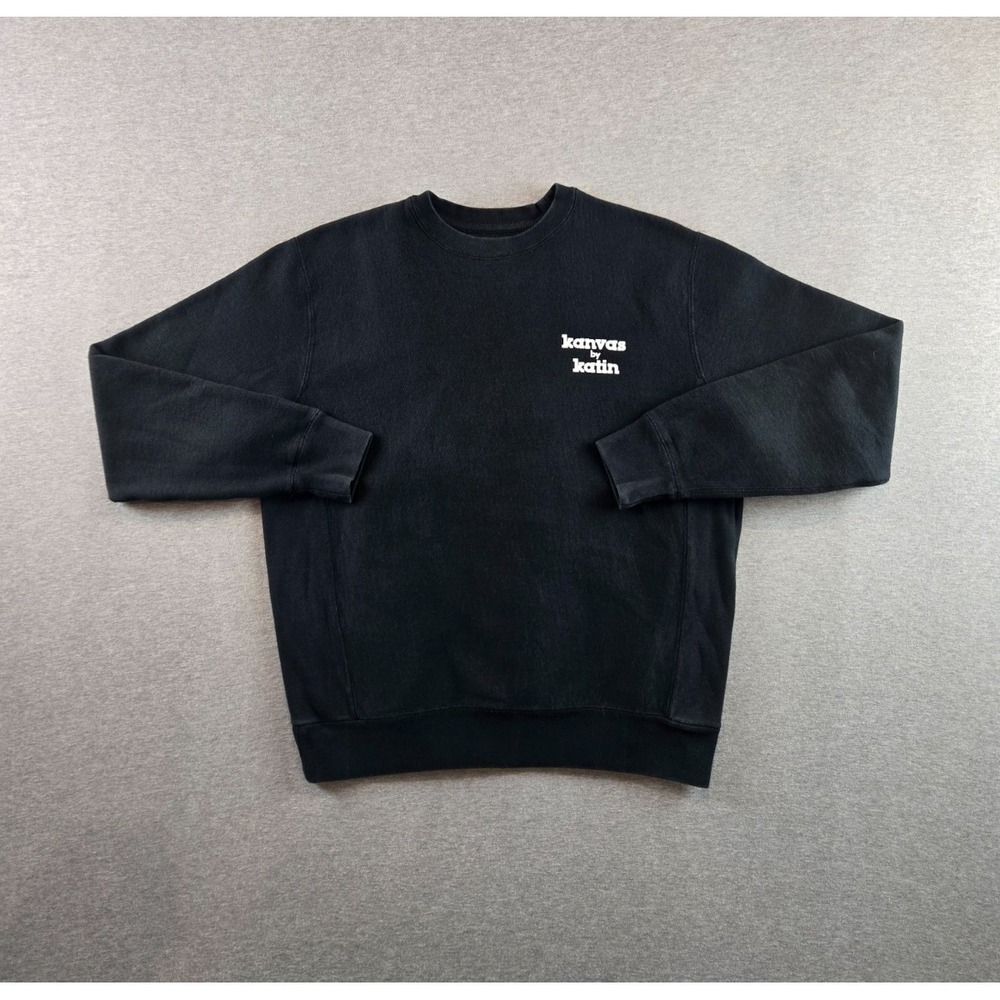 Katin Sweatshirt Mens‎ Medium Black Kanvas Custom Surf Heavy Fleece Pullover